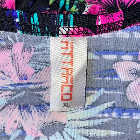 ATTARCO One Piece Swim w/Skirt Tropical Floral XL - Picture 7 of 8